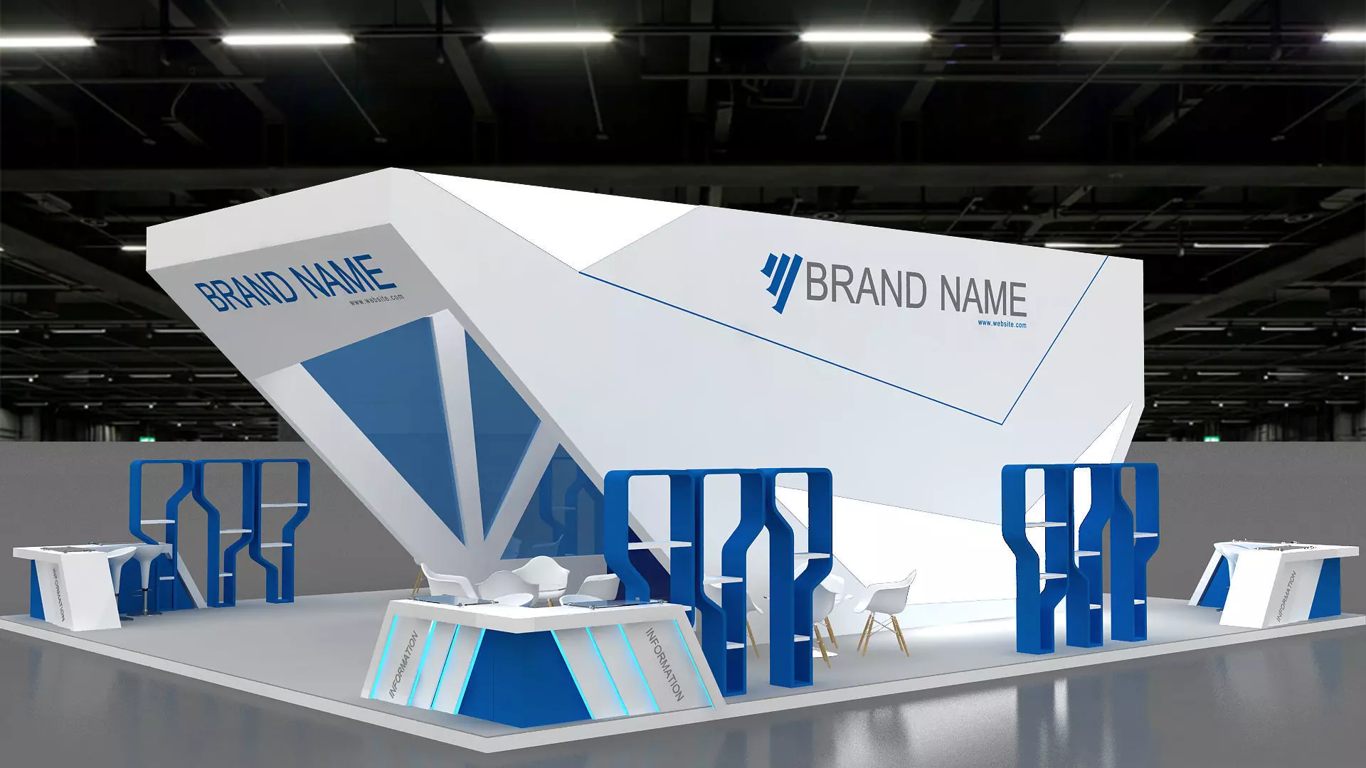 Exhibition Booth Stand stall 3D model 3D model_0