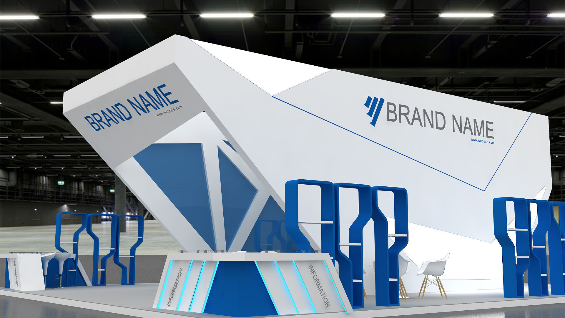 Exhibition Booth Stand stall 3D model 3D model_7