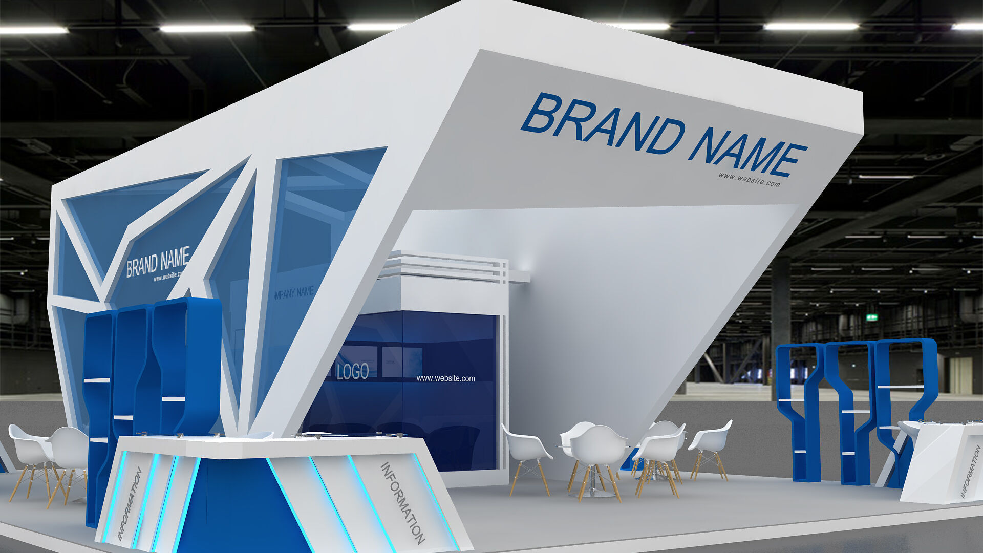 Exhibition Booth Stand stall 3D model 3D model_2