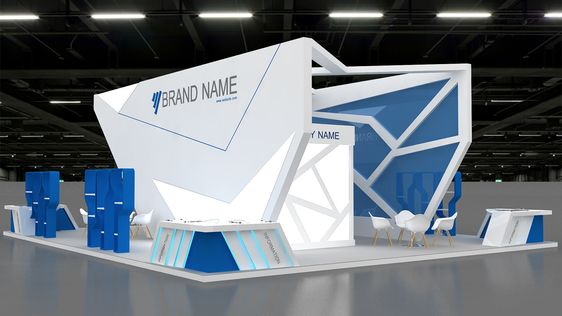 Exhibition Booth Stand stall 3D model 3D model_5
