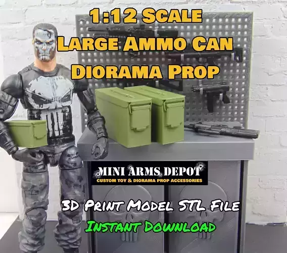 Custom 112 Large Ammo Box Can for 6 inch GI JOE Classified 3D print model