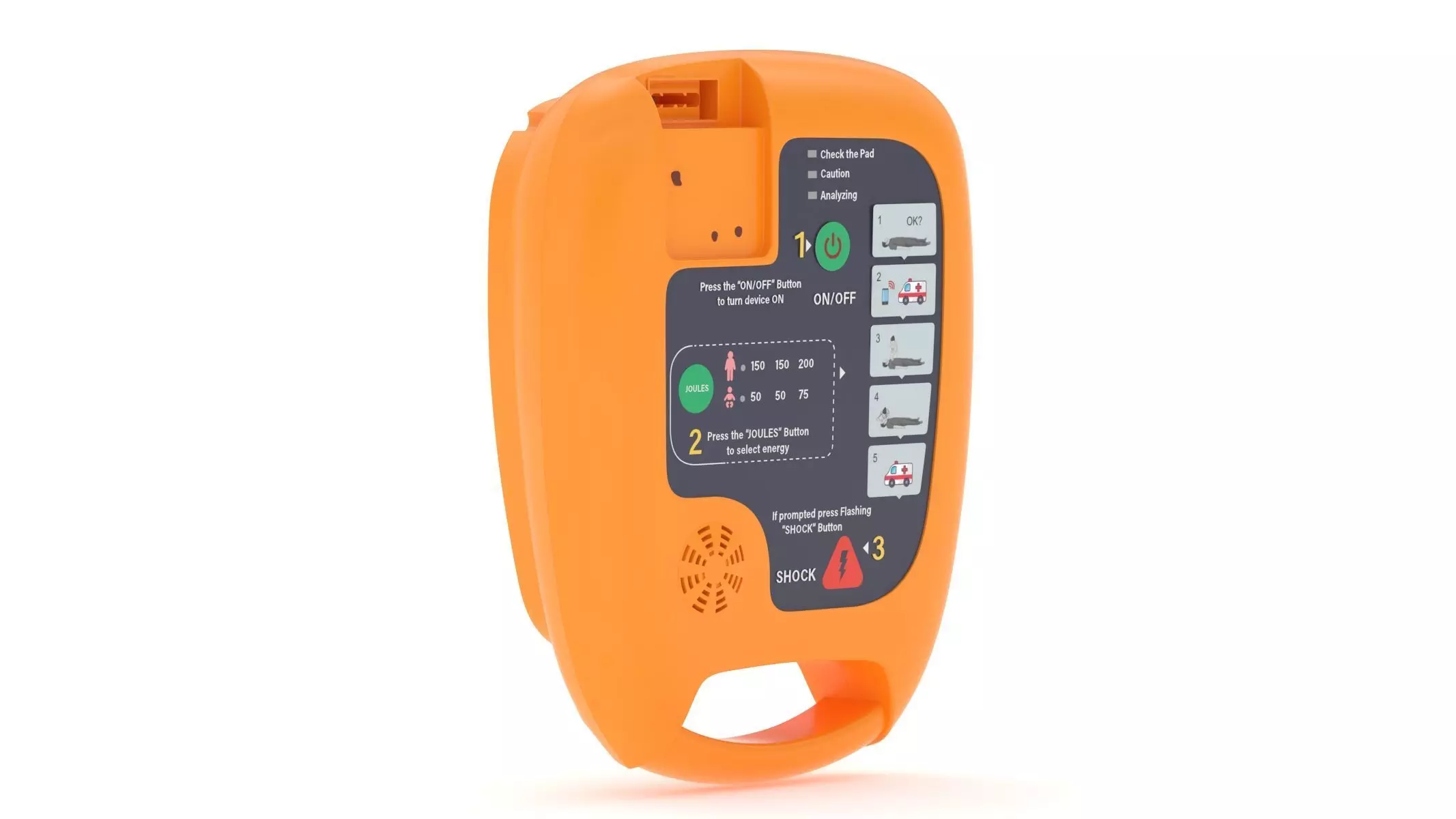Medical Automated External Defibrillator AED 3D model
