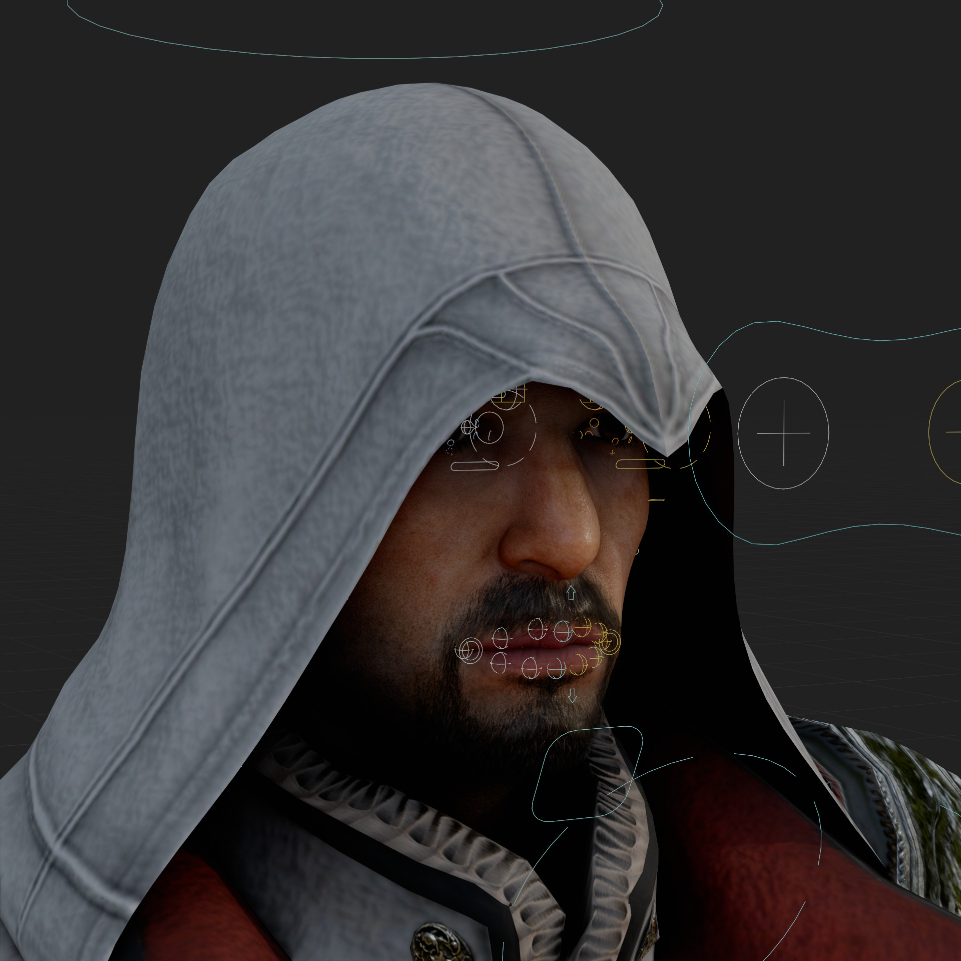 Assassins Creed Ezio Model Fully Rigged PBR Blender FBX OBJ Low-poly 3D model_2