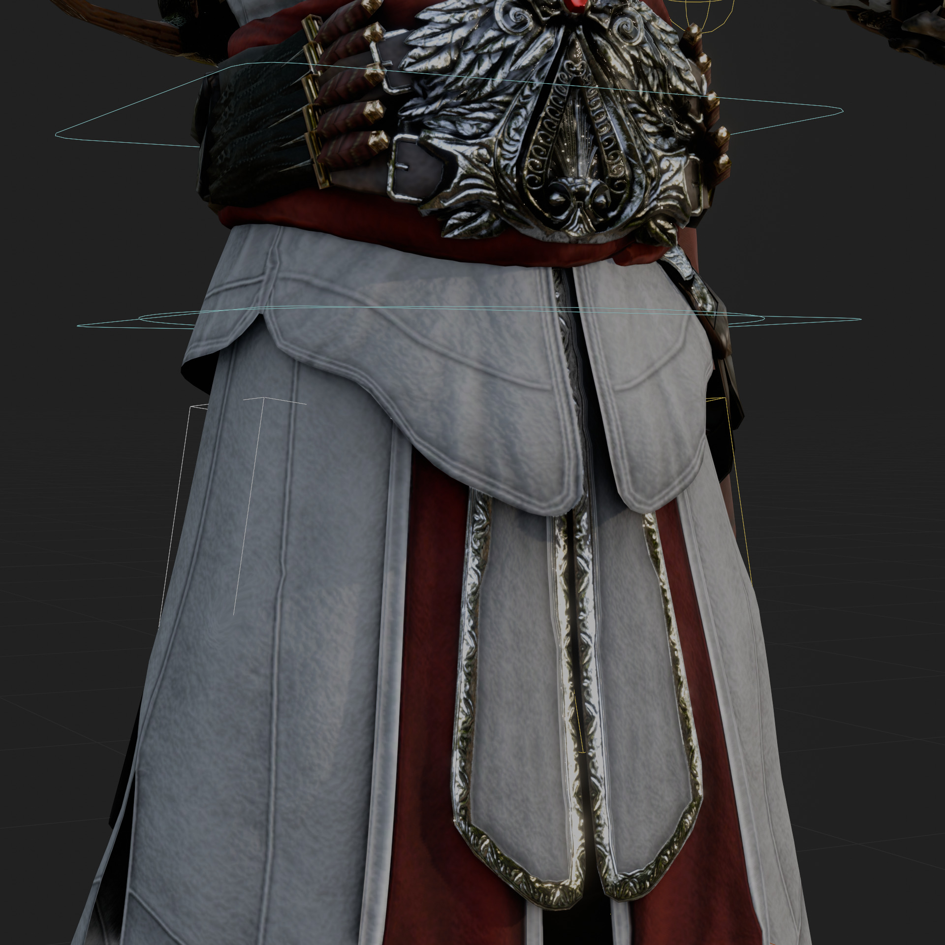 Assassins Creed Ezio Model Fully Rigged PBR Blender FBX OBJ Low-poly 3D model_4