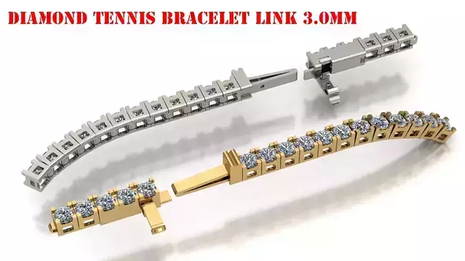 Diamond Tennis Bracelet 3mm 