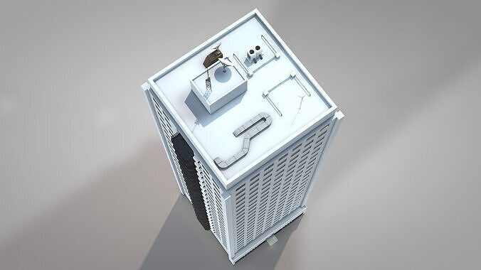 Apartment Building OS 3D model 6