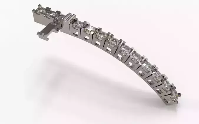 Diamond Tennis Bracelet 3mm50  3D print model