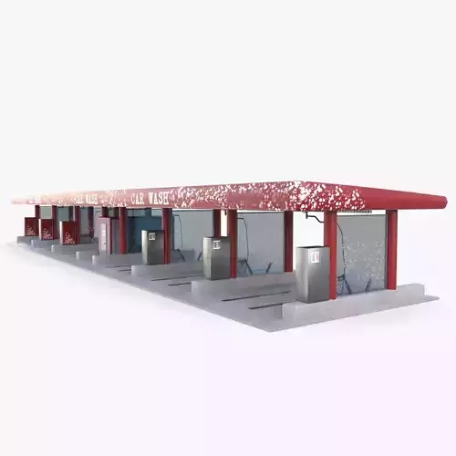 Self service car wash V1 3D model