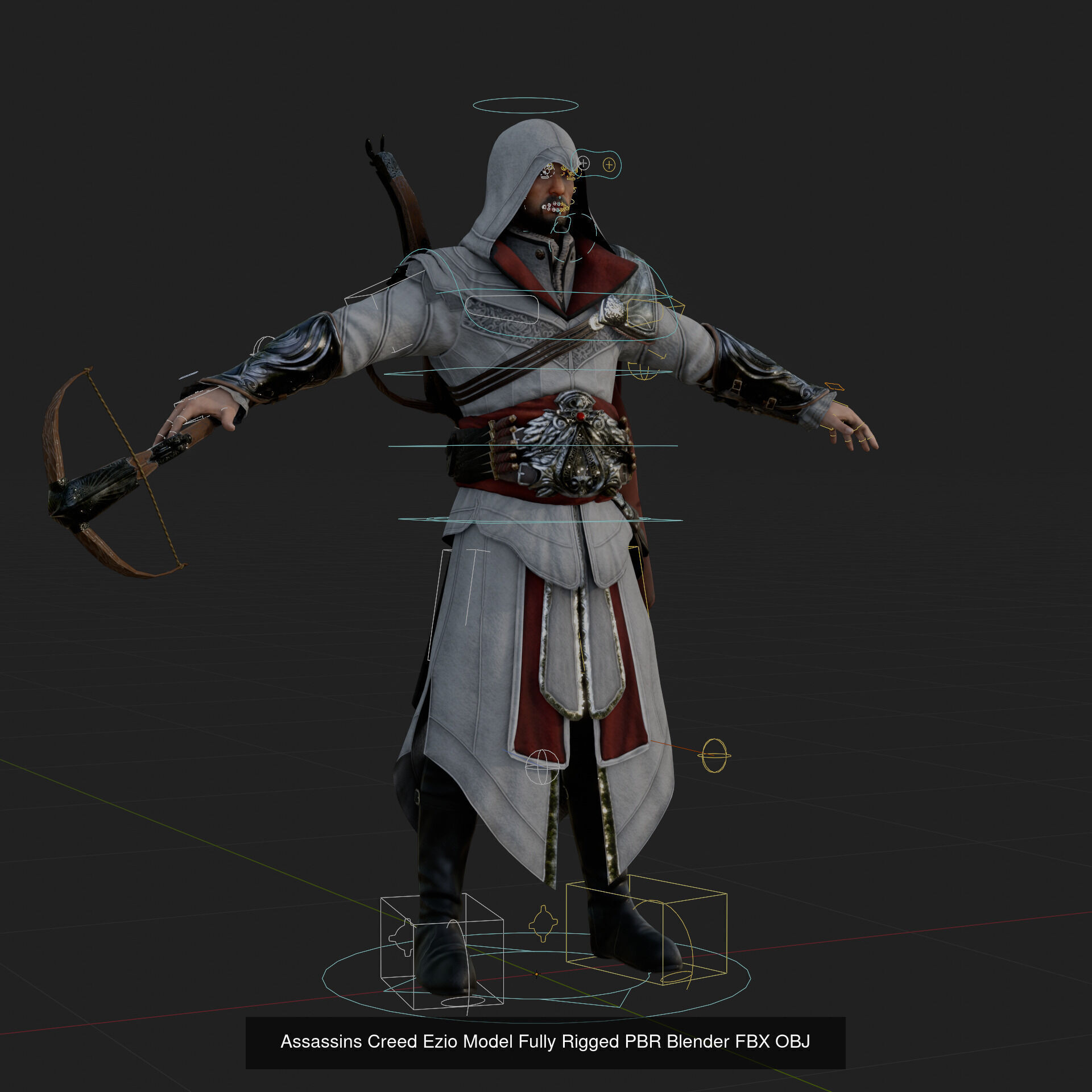 Assassins Creed Collection Ezio And Basim 3D Models Rigged PBR _2