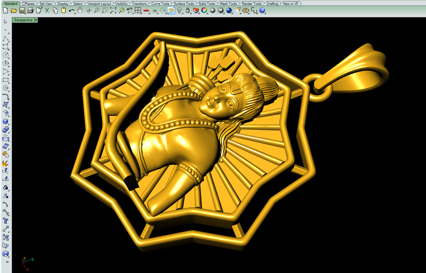 Rama Pendant 3Dprint File-2 3D print model_7
