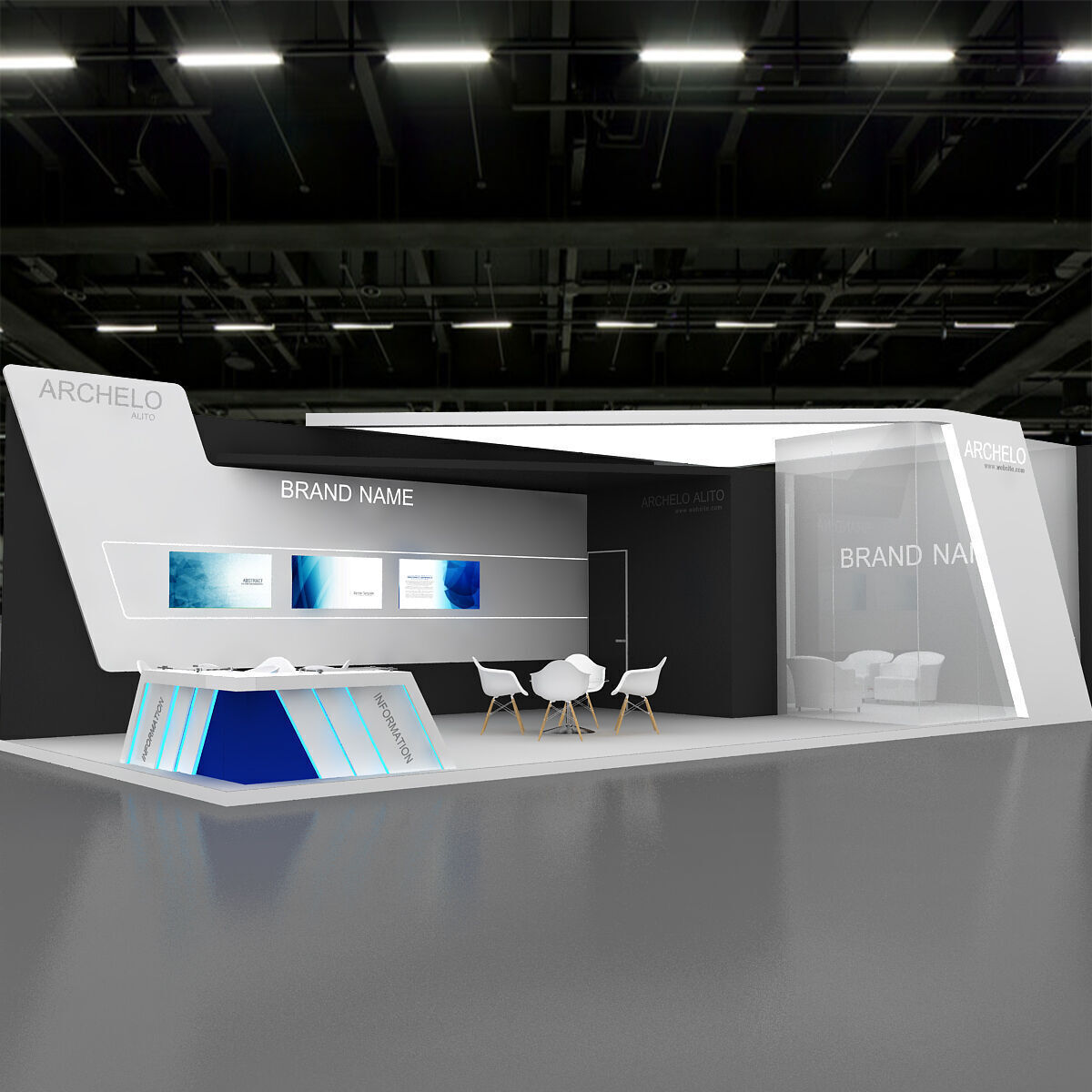 Exhibition Booth Stand stall 3D model 3D model_6