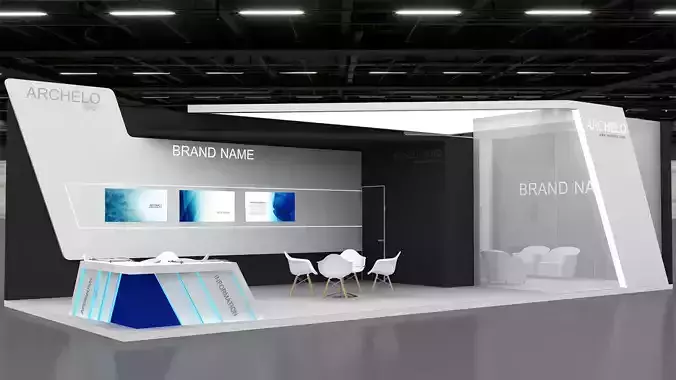 Exhibition Booth Stand stall 3D model 3D model