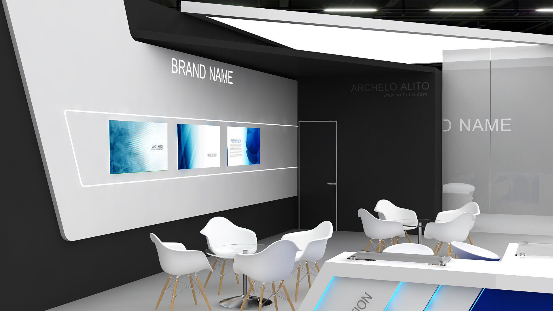 Exhibition Booth Stand stall 3D model 3D model_2