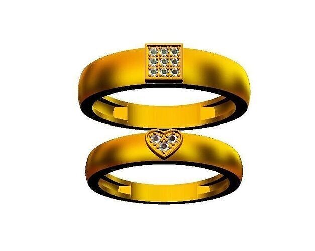 Couple Ring Free 3D print model