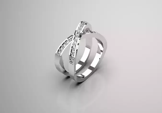 woman diamond gold ring jr00026 3D print model