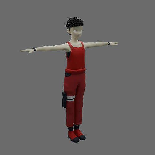 Boy for the Naruto game 3D model