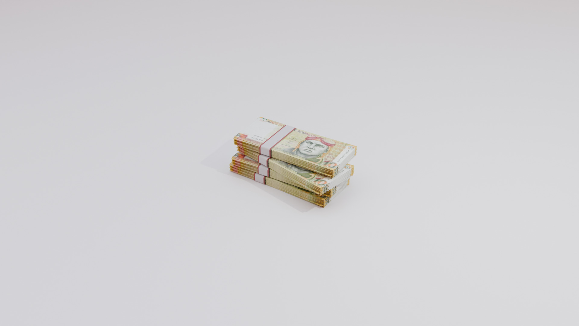 10 Peru Sol Currency Low-poly 3D model_4