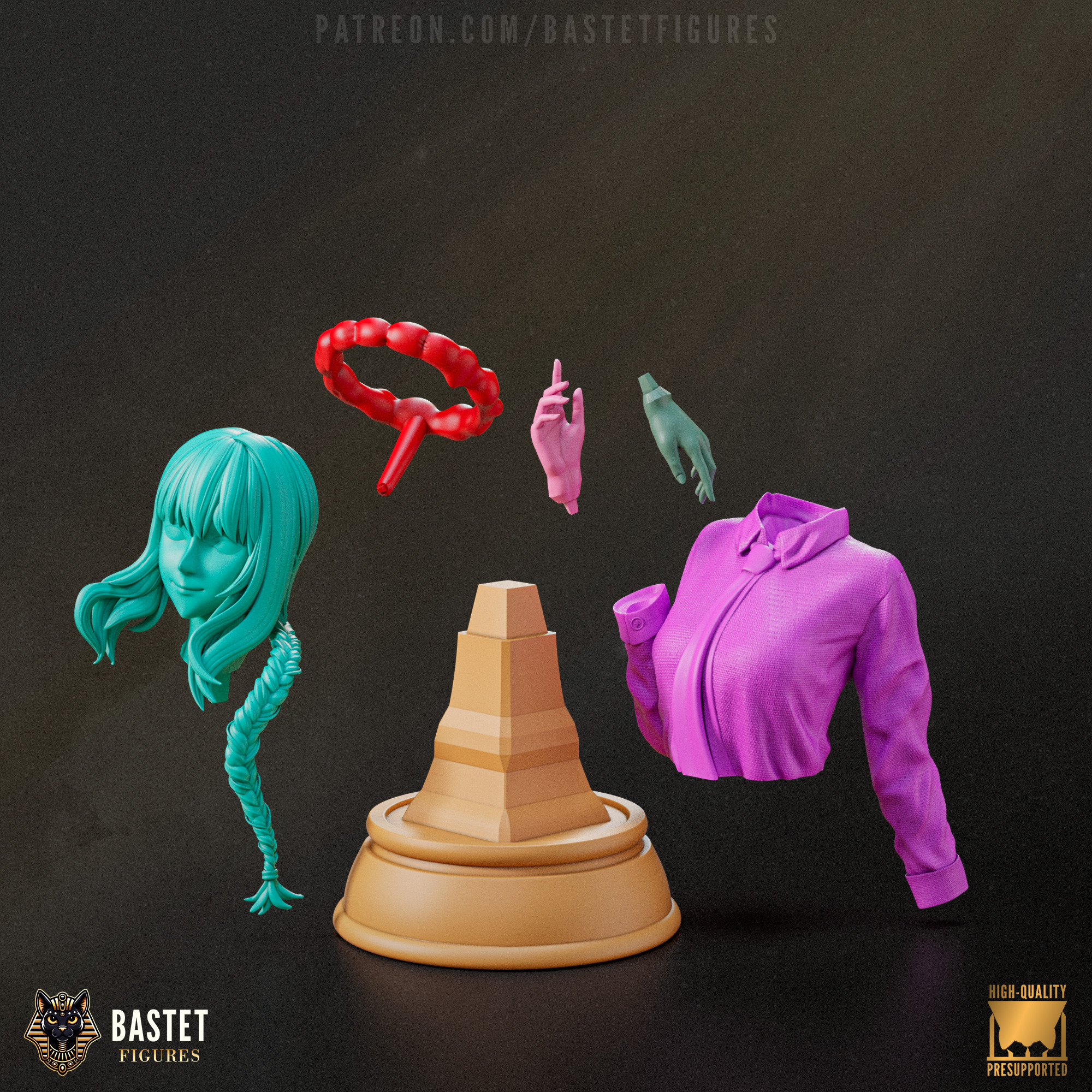 Makima Bust I Chainsaw Man 3D print model_4