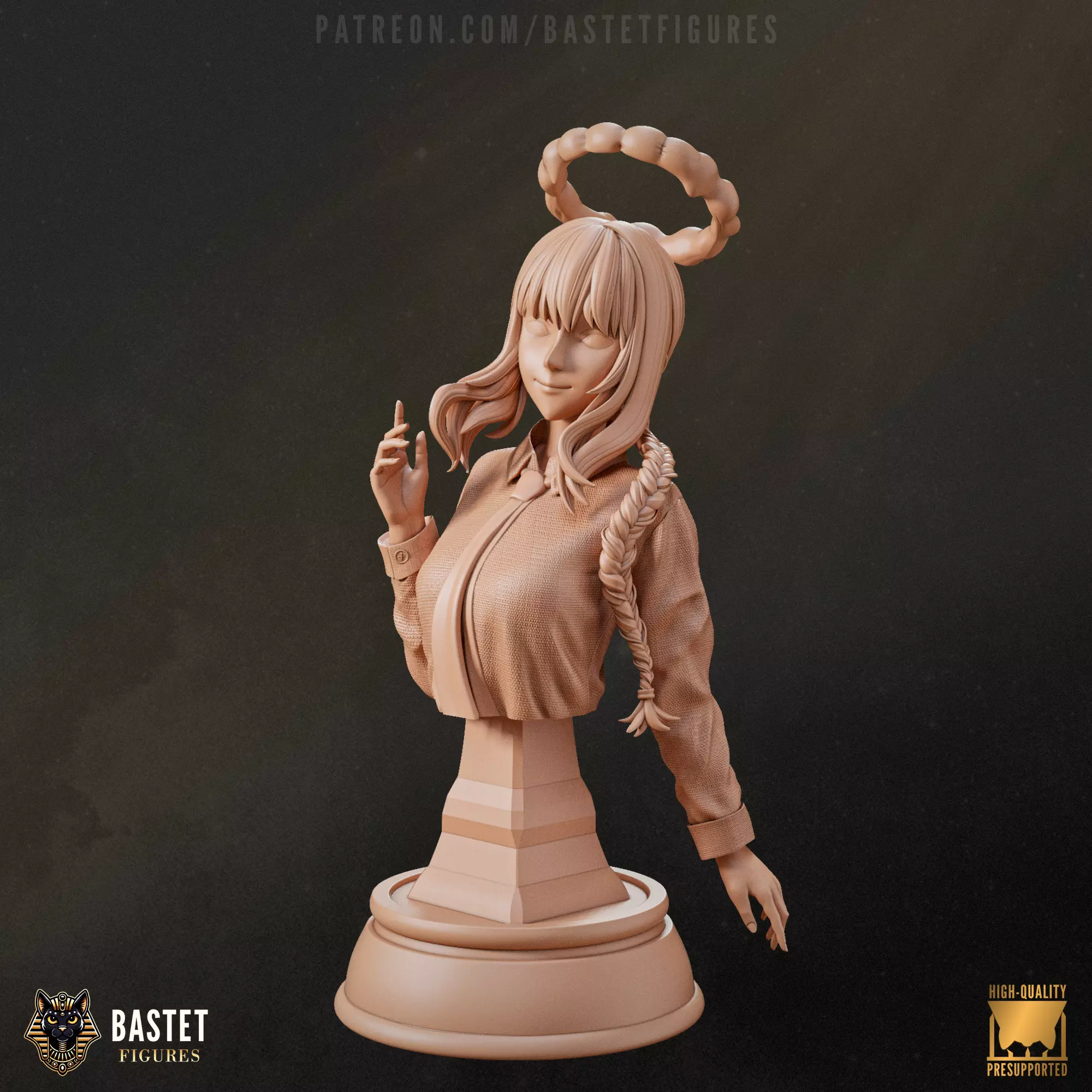 Makima Bust I Chainsaw Man 3D print model_0