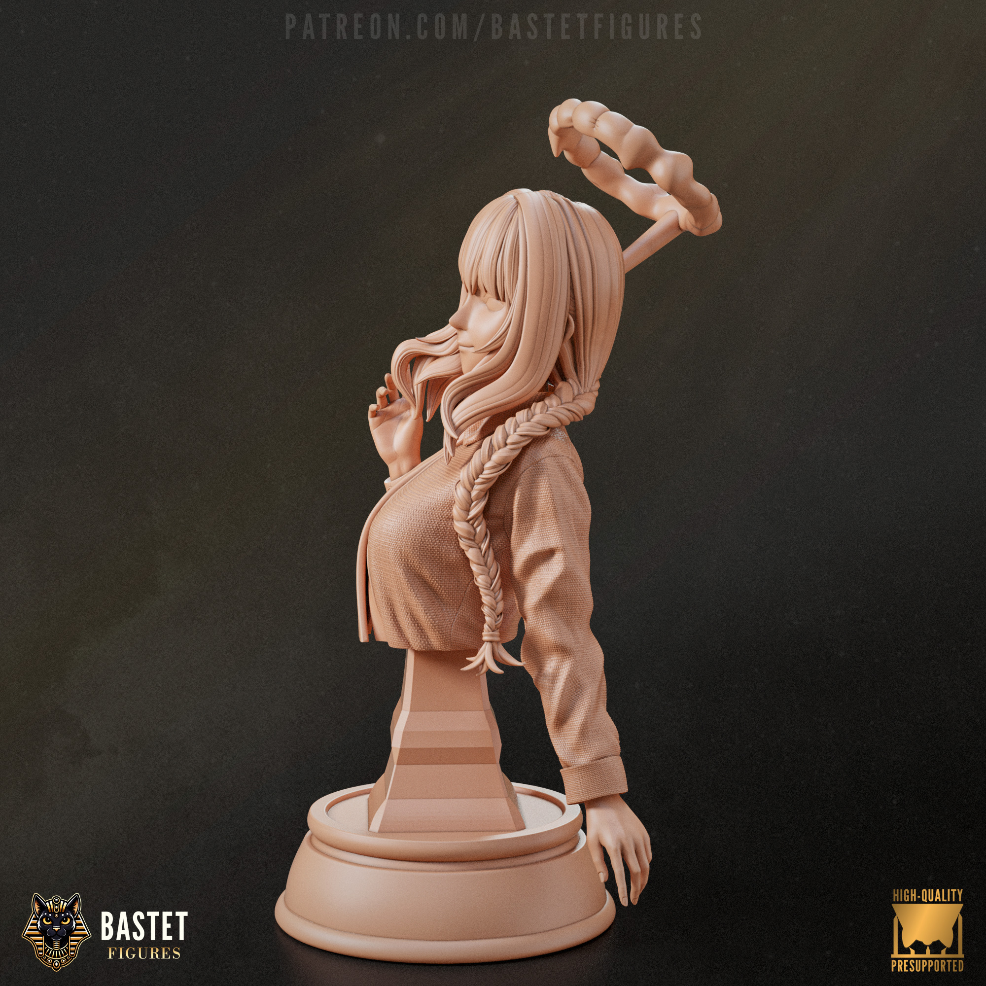 Makima Bust I Chainsaw Man 3D print model_1