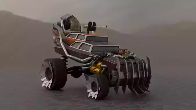 Apocalyptic  Racing 3D Model Low Poly 3D Model