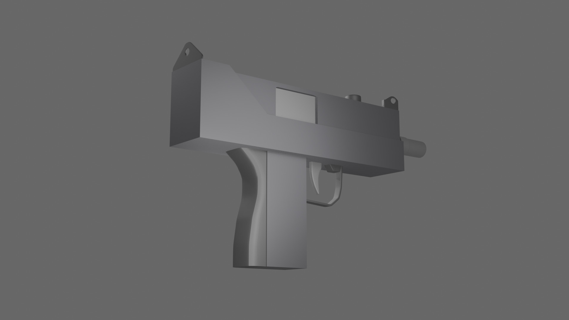 Low-poly MAC-10 Low-poly 3D model_1