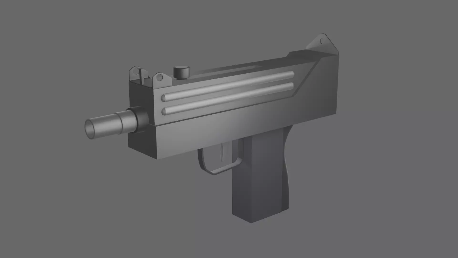 Low-poly MAC-10 Low-poly 3D model_0