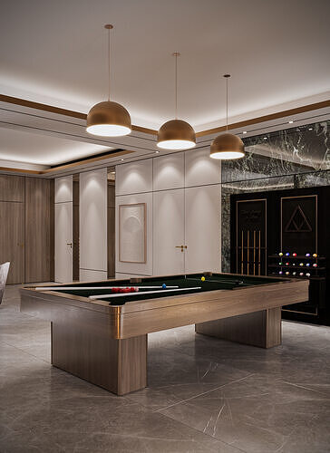 Luxury Villa Basement  3D model 5
