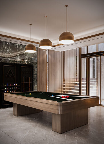 Luxury Villa Basement  3D model 6