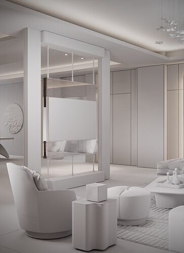 Luxury Villa Basement  3D model 2