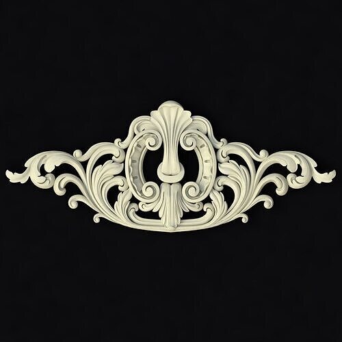 Central decor ornament for furniture 3D model