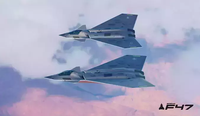 Boeing F47 Stealth Fighter 3D model
