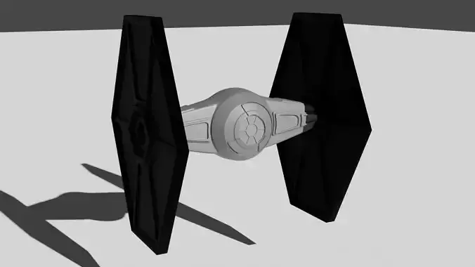 Tie Fighter Low-poly 3D model 3D model