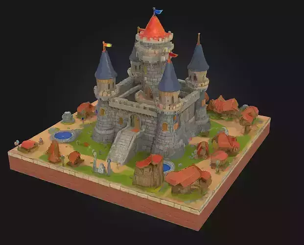 Medieval Fortress Model