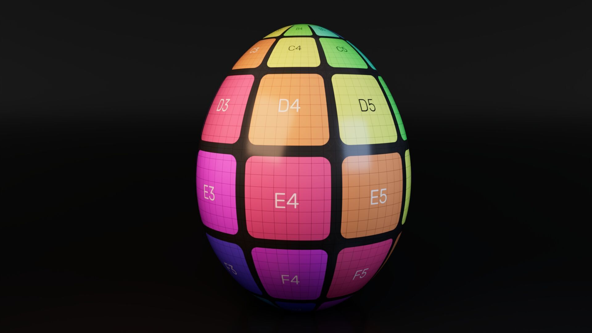Easter Egg Free low-poly 3D model_6