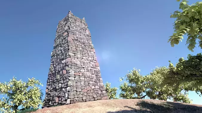 Hi-Res South Arabian Watchtower -Saudi Arabia 3D model