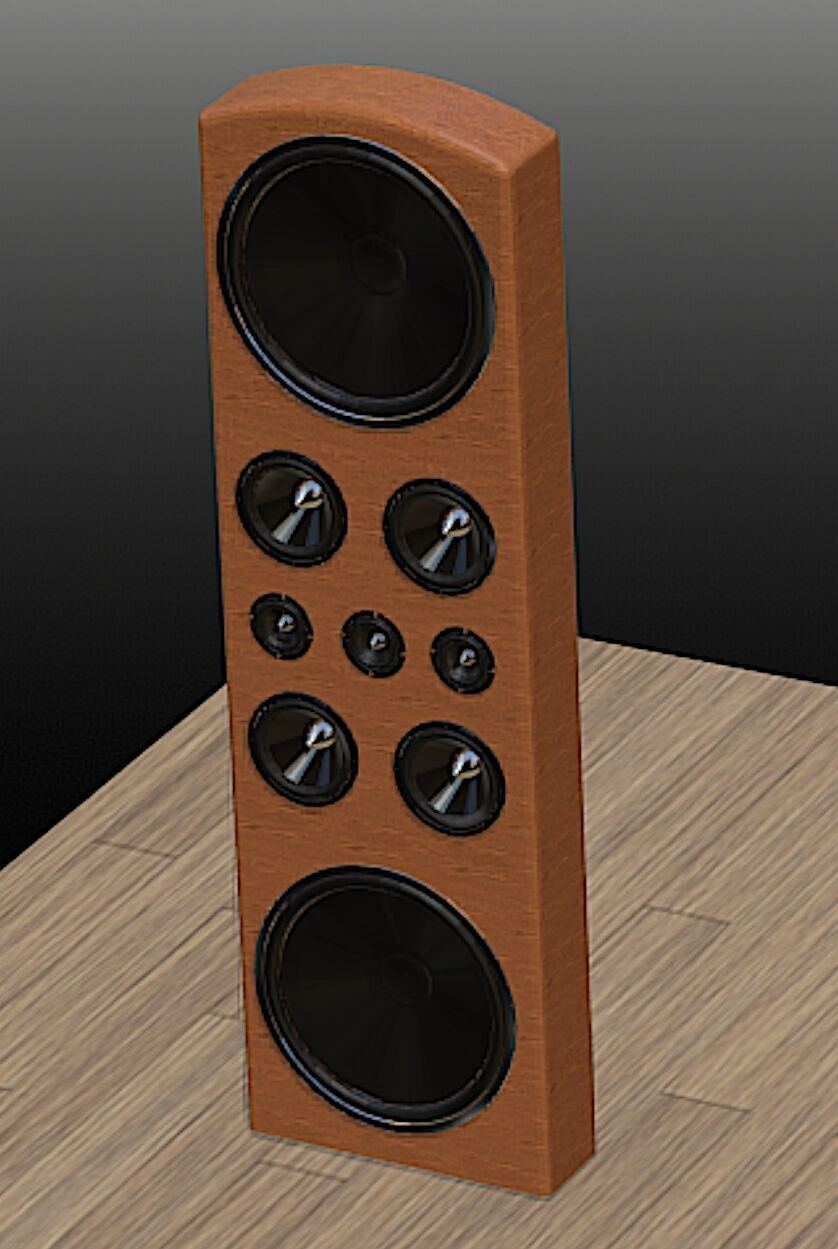 Legacy Audio DoubleHelix Loudspeaker - High Poly 3D Model Free 3D model_10