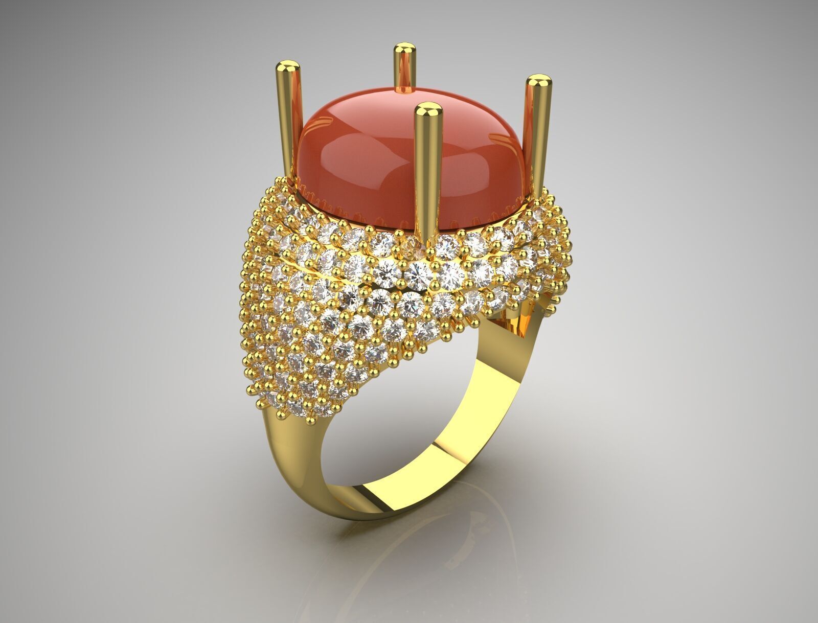 luxury diamond ding jr00046 3D print model_12