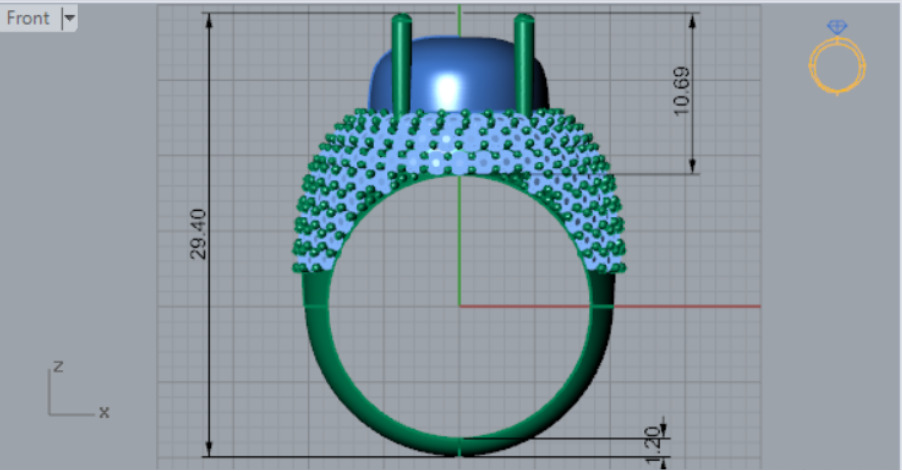 luxury diamond ding jr00046 3D print model_10