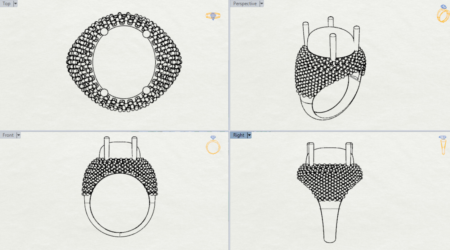 luxury diamond ding jr00046 3D print model_19