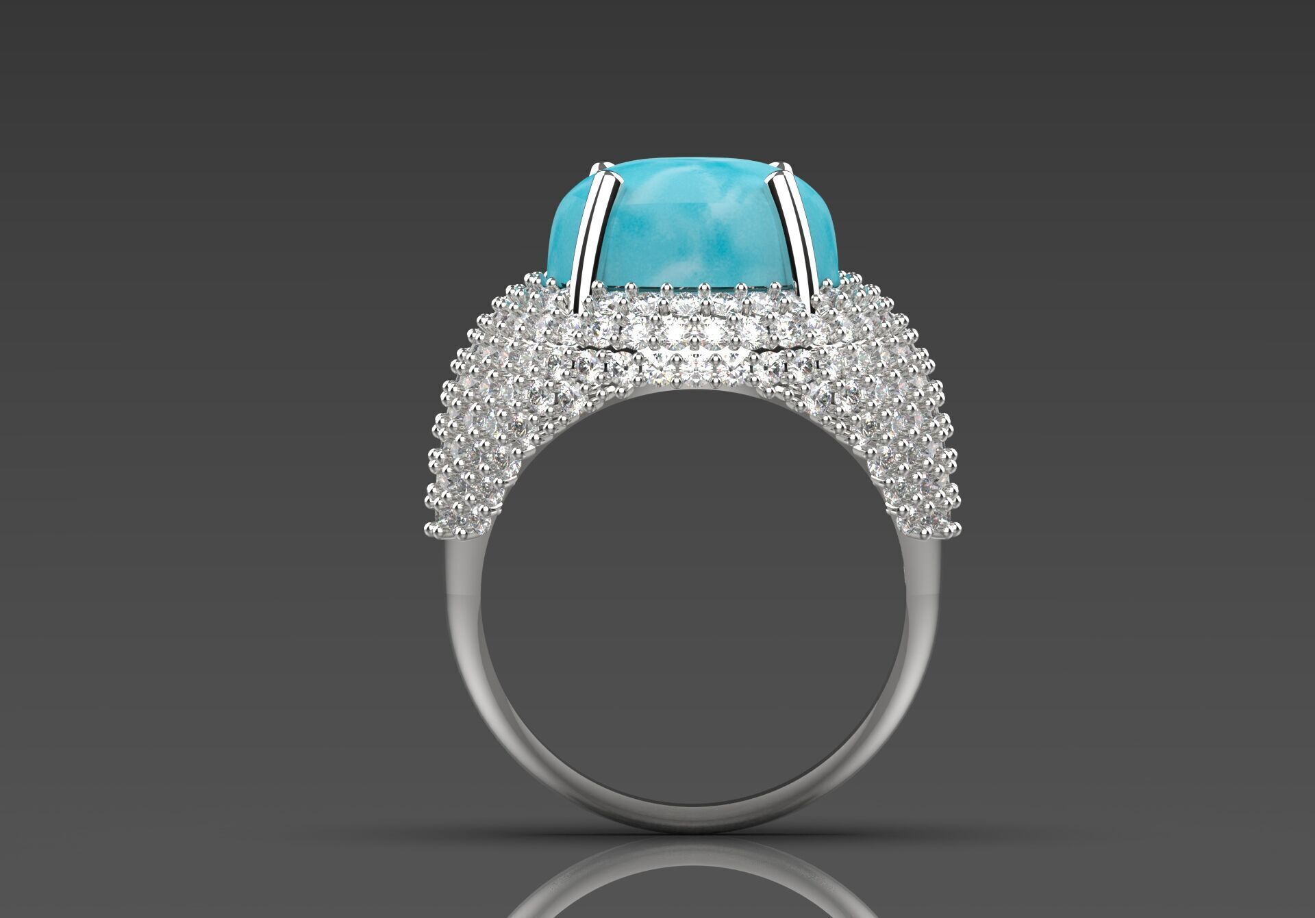 luxury diamond ding jr00046 3D print model_2