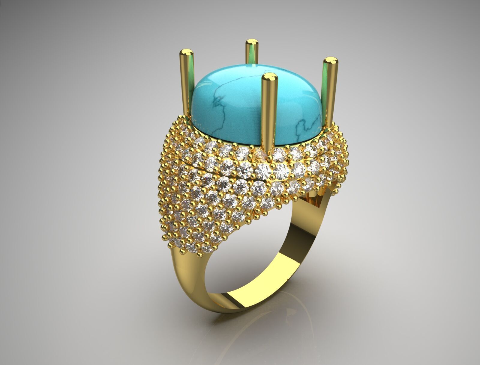 luxury diamond ding jr00046 3D print model_16