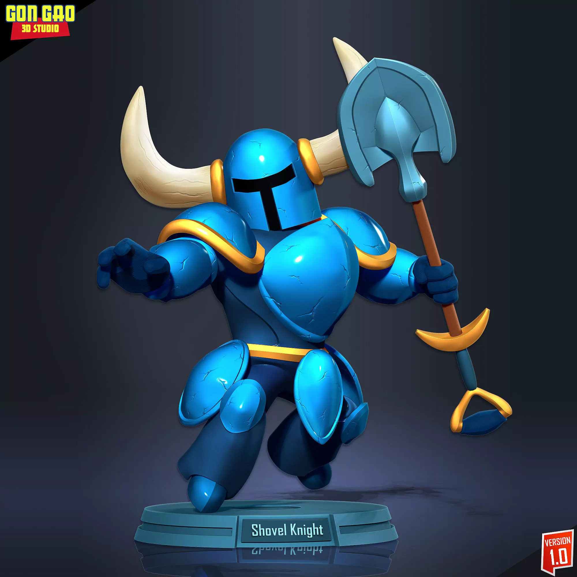 Shovel Knight Fanart 3D print model