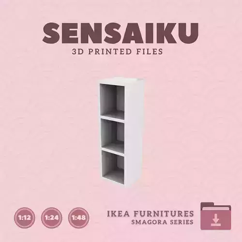 SMAGORA Shelf Unit for Miniature Dollhouse - IKEA - 3D Print 3D print model
