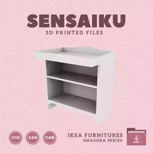 SMAGORA Changing Table Bookshelf for Dollhouse - IKEA - 3D Print