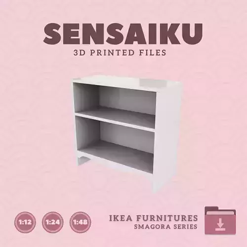 SMAGORA Bookshelf for Mini Dollhouse - IKEA - 3D Print