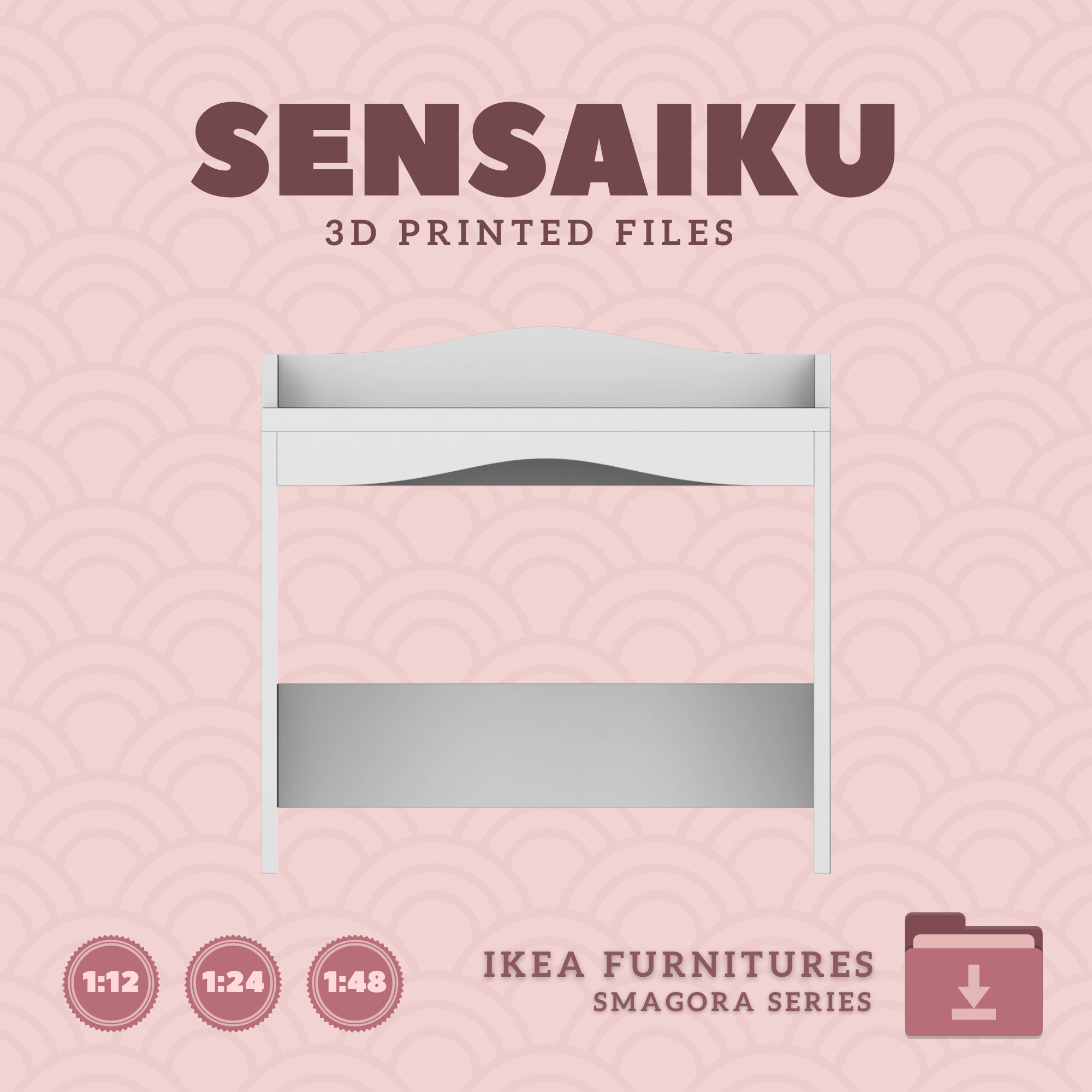 SMAGORA Desk for Miniature Dollhouse - IKEA - 3D Print 3D print model_1