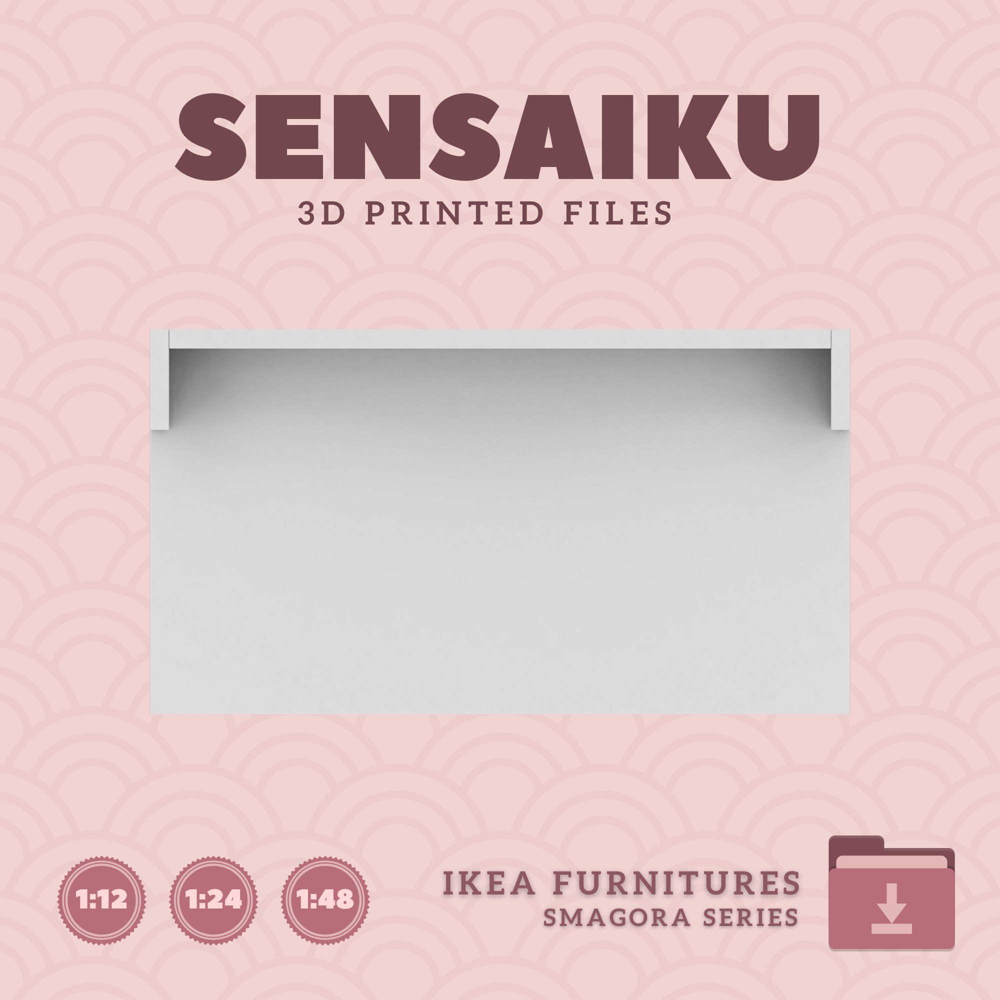 SMAGORA Desk for Miniature Dollhouse - IKEA - 3D Print 3D print model_3