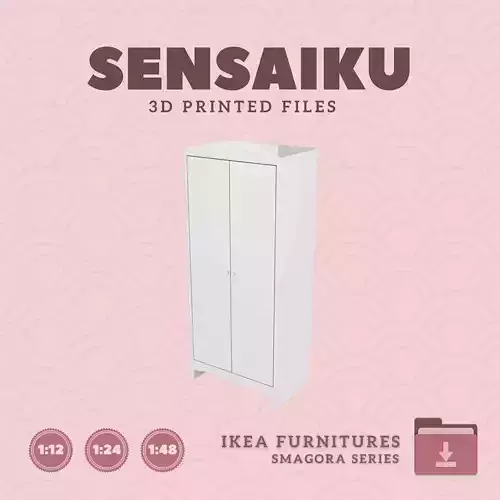 SMAGORA Wardrobe for Miniature Dollhouse - IKEA - 3D Print
