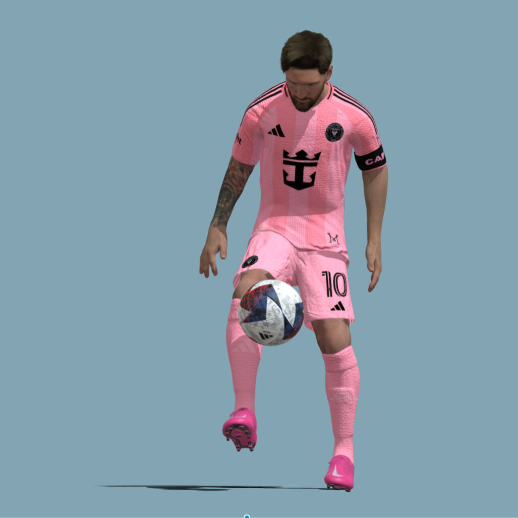 Lionel Messi Freestyle skills 3D model_6